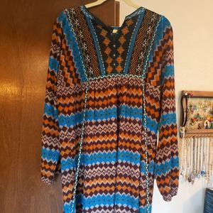 Angie Women's Casual Midi Dress - Long Sleeve